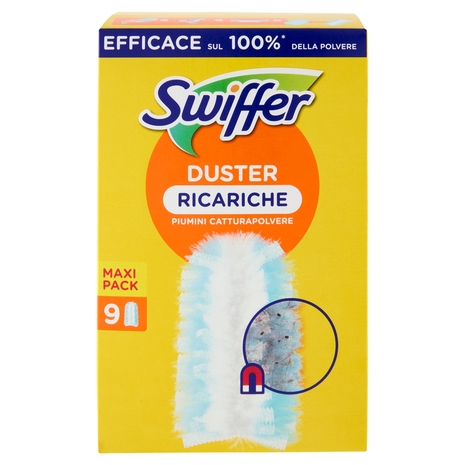 Swiffer Duster Cattura Polvere - Ricarica 9 Piumini per spolverare